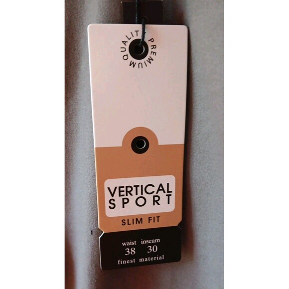 Mens Slim Fit Stretch Vertical Sport Pants 38/30 - Picture 5 of 8